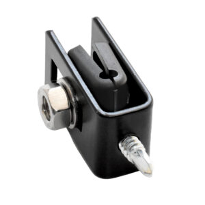 Universal fence bracket ZnPVC black matte_1