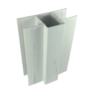 Gravel board bracket 200mm PVC 40x60mm gray_1