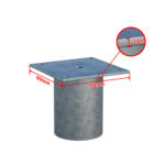 Ground screw extension Zn 90x90x60mm_2