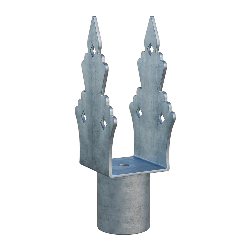 ground screw extension Zn "U" 75x75x165x60mm_1