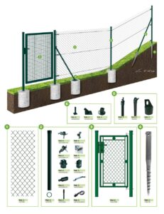 Chain-link fence ZnPVC 53x53mm 1