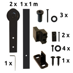 sliding barn door hardware - mini - "Hegon"_1
