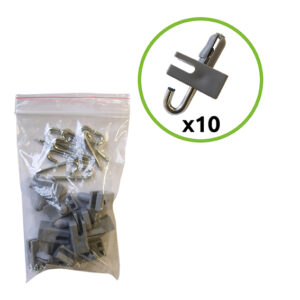 Tension wire holder with hook PE gray_1