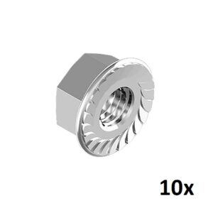 Hexagon nut with flange DIN6923 M6 A2 10pcs/pack_1