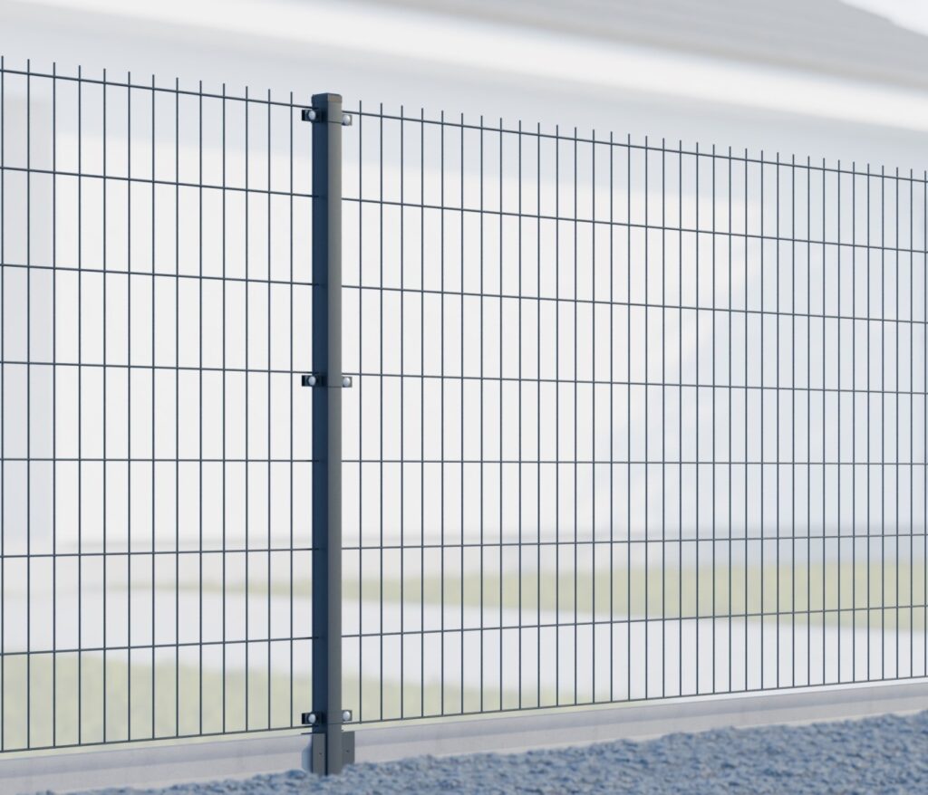 Fence post 60x40mm ZnPVC 2500mm 1.5mm anthracite_2