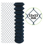Chain-link fence ZnPVC 53x53mm 2x25m anthracit_1