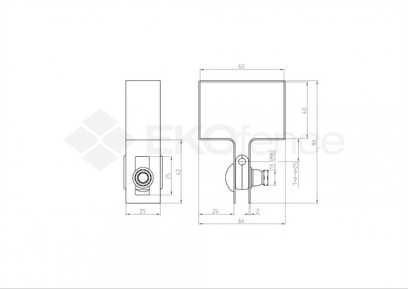 End clamp ZnPVC 60x40mm anthracite_2