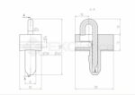 Tension wire holder with hook PE green 10pcs_2