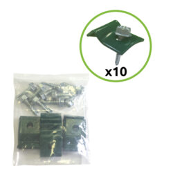 Tension wire holder with screw ZnPVC green 10pcs_1