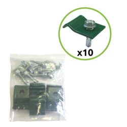 Tension wire holder with screw ZnPVC green 10pcs_1