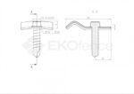 Tension wire holder with screw ZnPVC green 10pcs_2