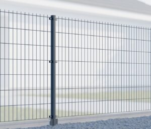Fence post 60x40mm ZnPVC 1400mm 1.5mm anthracite_2