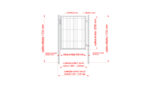 Wicket gate Square ZnPVC 1000x1200mm