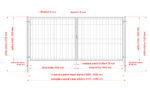Double Wing  gate Square ZnPVC 4000x1800mm