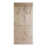 Pine wood barn door without surface treatment EKO3_1