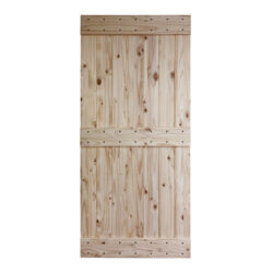 Pine wood barn door without surface treatment EKO3_1