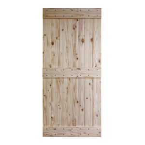 Pine wood barn door without surface treatment EKO3_1
