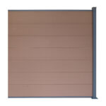 WPC fence set with post 1850mm KASANDRA brown_1