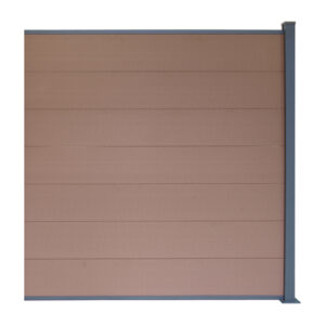 WPC fence set with post 1850mm KASANDRA brown_1