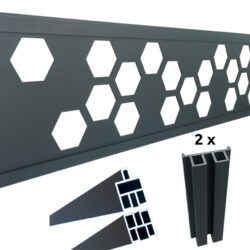 Decorative panel Hexagon 1830x250mm anthracite_1