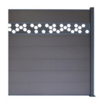 WPC fence set with post 1850mm KASANDRA anthracite HEXAGON_1