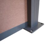 WPC fence set with post 1850mm KASANDRA brown HEXAGON_2