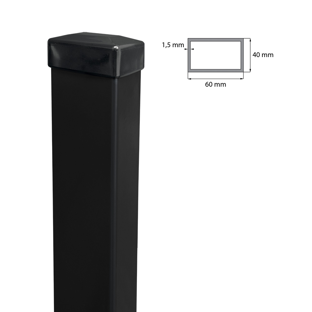 Fence post 60x40mm ZnPVC 2200mm 1