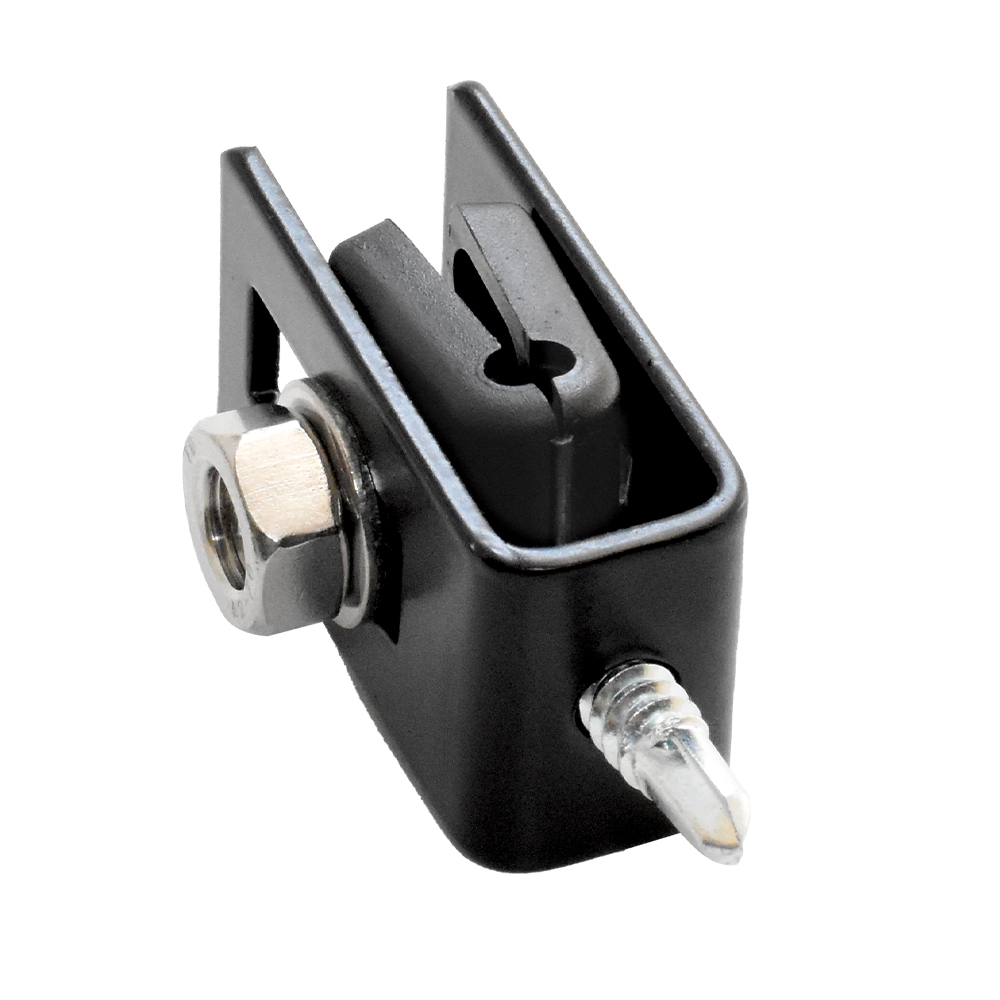 Universal fence bracket ZnPVC black matte_1