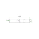 Aluminium profile 100x19