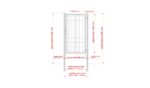 Wicket sigle gate 2D BOX ZnPVC 1000x1800mm