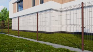Welded fence panel ZnPVC 2500x1530x4mm brown_2