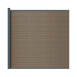 WPC fence set with post 1850mm AURORA brown_1