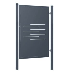 Design single gate LINE 1000x1500mm with posts anthracite matt_1
