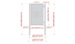 Design single gate LINE 1000x1500mm with posts anthracite matt_2