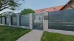 Design single gate FLORA 1000x1500mm with posts anthracite matt_2