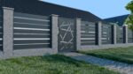 Design single gate HALEN 1000x1500mm with posts anthracite matt_2