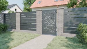 Design single gate PINA 1000x1500mm with posts anthracite matt_2