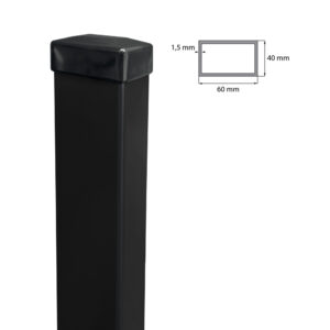 Fence post 60x40mm ZnPVC 2500mm 1