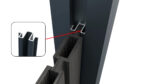 Aluminum strip for vertical installation 1738mm groove anthracite_2