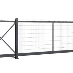 Sliding Gate 2D panel ZnPVC 4000x1500mm anthracite_1
