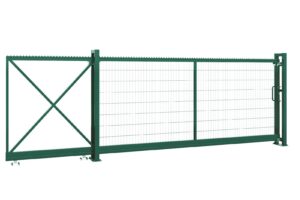 Sliding Gate 2D panel ZnPVC 4000x1500mm green_1