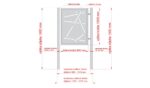 Design single gate HALEN 1000x1200mm with posts black matt_3