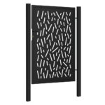 Design single gate PINA 1000x1500mm with posts black matt_1
