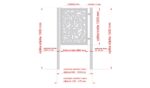 Design single gate FLORA 1000x1200mm with posts black matt_3