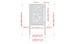 Design single gate FLORA 1000x1500mm with posts black matt_3