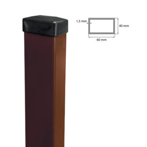 Fence post 60x40mm ZnPVC 2000mm 1